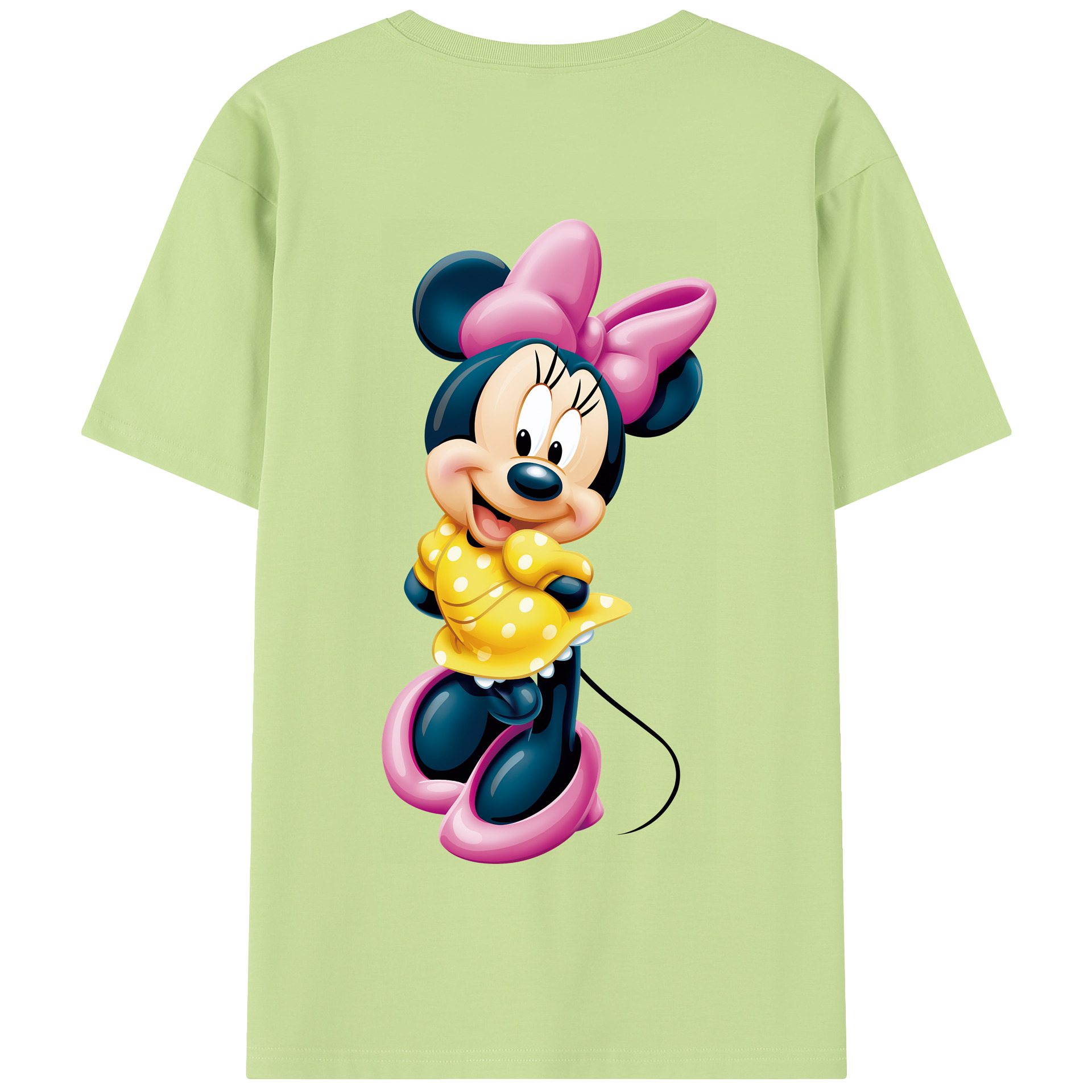 （画像用） ミッキーマウス Mickey Mouse 綿100％半袖Tシャツ（背面プリント）